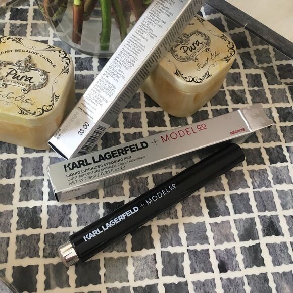 Karl Lagerfeld+ModelCo Liquid Strobing Pen Bronze NWT - Picture 3 of 7